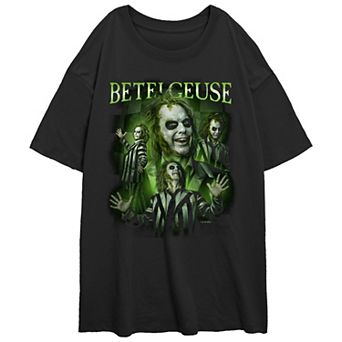 Juniors' Beetlejuice 2 Betelgeuse Collage Oversized Graphic Tee