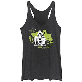 Juniors' Beetlejuice 2 Ghost House With Lydia Deetz Racerback Tank Top
