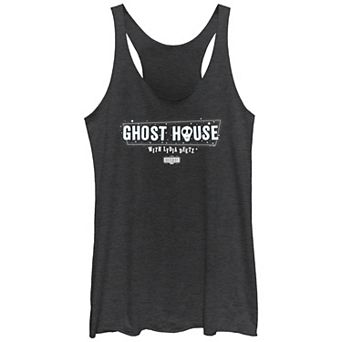 Juniors' Beetlejuice 2 Ghost House With Lydia Deetz Marquee Sign Racerback Tank Top