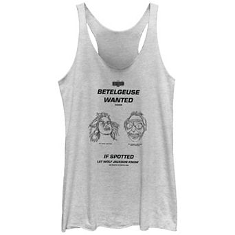 Juniors' Beetlejuice 2 Betelgeuse Wanted Racerback Tank Top