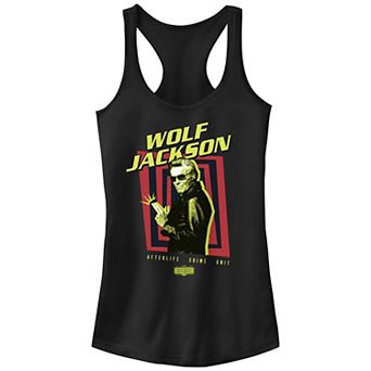 Juniors' Beetlejuice 2 Wolf Jackson Afterlife Crime Unit Racerback Tank Top