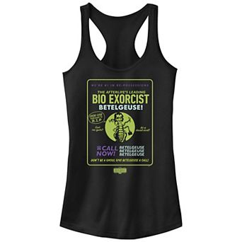 Juniors' Beetlejuice 2 Betelgeuse The Afterlife's Leading Bio Exorcist Racerback Tank Top