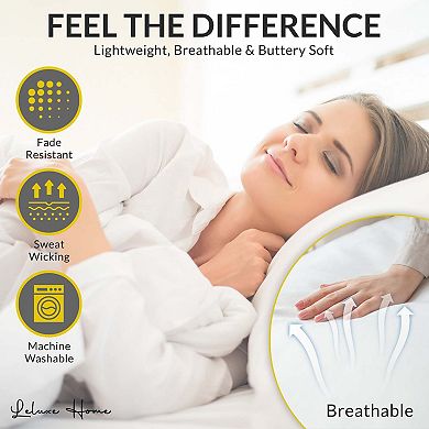 Leluxe Home 4 Piece Microfiber Bed Sheet Set Extra Soft And Wrinkle Free Set Of 4 With Deep Pockets