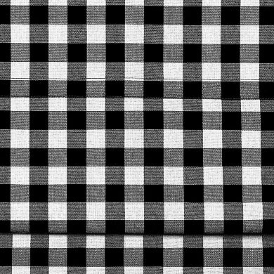 Kate Aurora Country Farmhouse Buffalo Check Plaid Gingham Single Window Curtain