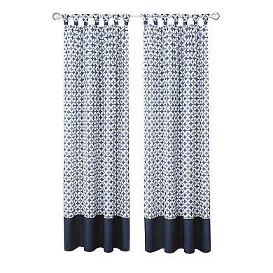 Kate Aurora Modern Chic Geometric Tab Top Window Curtain Panels (2 Pack)