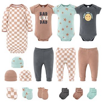 The Peanutshell Baby Layette Gift Set For Baby Boys, Skater Boy, 16 Essential Pieces