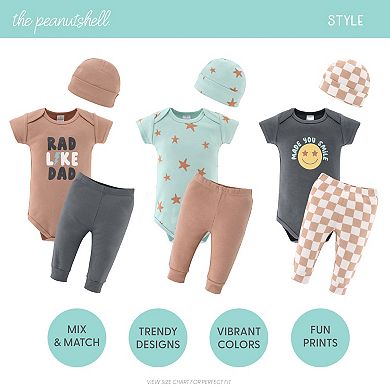 The Peanutshell Baby Layette Gift Set For Baby Boys, Skater Boy, 16 Essential Pieces