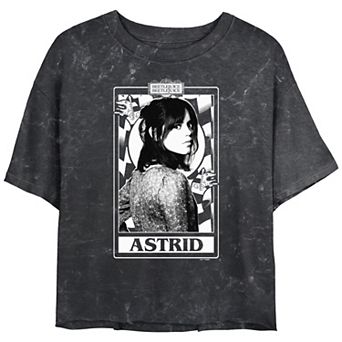 Juniors' Beetlejuice 2 Astrid Card Cropped Graphic Tee