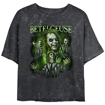 Juniors' Beetlejuice 2 Betelgeuse Collage Cropped Graphic Tee