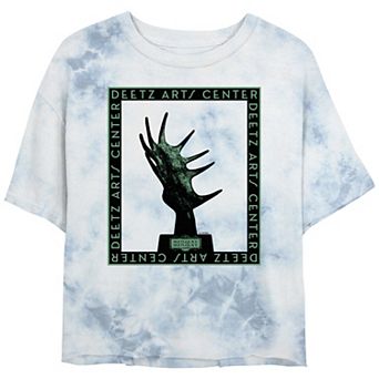 Juniors' Beetlejuice 2 Deetz Art Center Cropped Graphic Tee