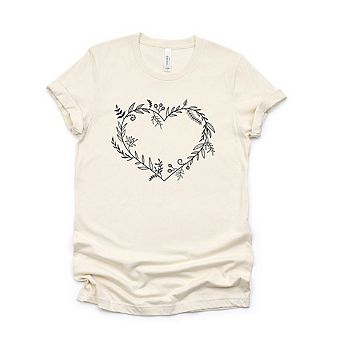 Simply Sage Market Floral Heart Short Sleeve Tee