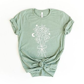 Bouquet With Ribbon Short Sleeve Graphic Tee