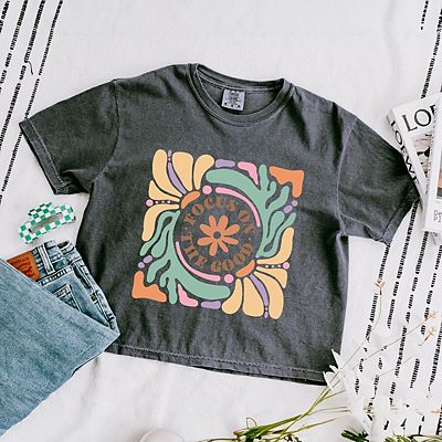 Cropped Tee Flower top pattern