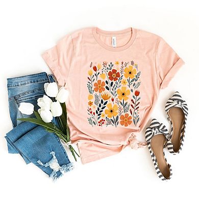 Nature Wildflowers Short Sleeve Graphic Tee