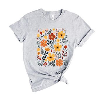 Nature Wildflowers Short Sleeve Graphic Tee