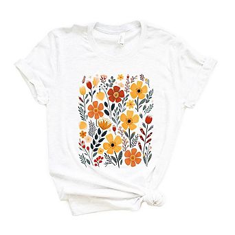 Nature Wildflowers Short Sleeve Graphic Tee