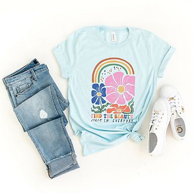 Boho Rainbow Find Beauty Short Sleeve Graphic Tee