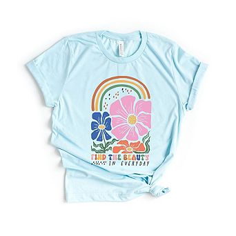 Boho Rainbow Find Beauty Short Sleeve Graphic Tee