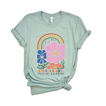 Boho Rainbow Find Beauty Short Sleeve Graphic Tee