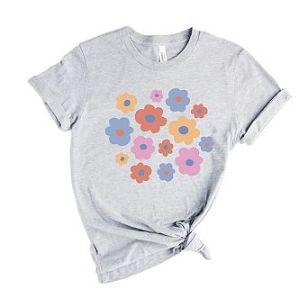 Colorful Daisies Short Sleeve Graphic Tee