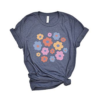 Colorful Daisies Short Sleeve Graphic Tee