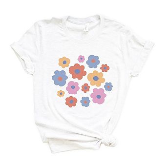 Colorful Daisies Short Sleeve Graphic Tee