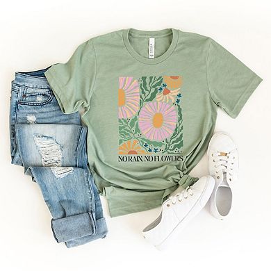 Boho No Rain No Flowers Short Sleeve Graphic Tee