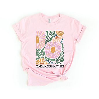 Boho No Rain No Flowers Short Sleeve Graphic Tee