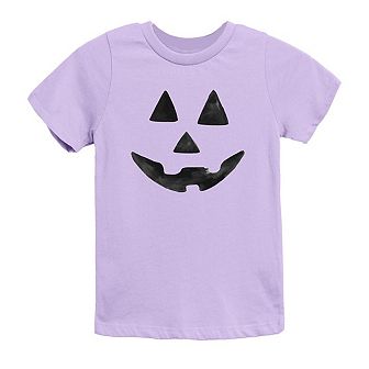 Watercolor Jack-o-lantern Face Youth Short Sleeve Graphic Tee