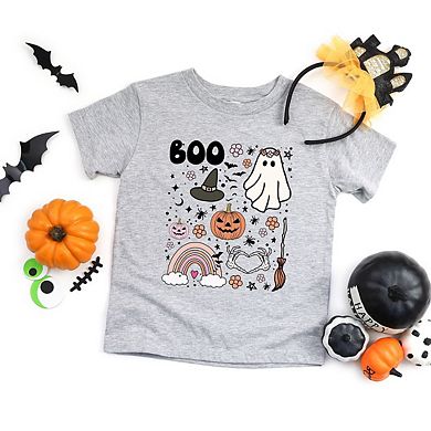 Boo Collage Toddler Short Sleeve Graphic Tee