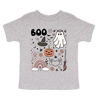 Boo Collage Toddler Short Sleeve Graphic Tee