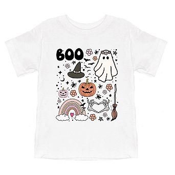 Boo Collage Toddler Short Sleeve Graphic Tee