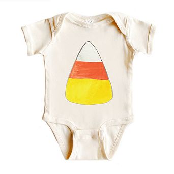 Watercolor Candy Corn Baby Bodysuit