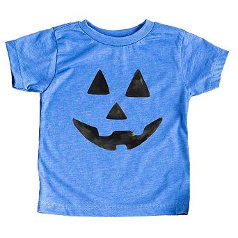 Watercolor Jack-o-lantern Face Toddler Short Sleeve Graphic Tee