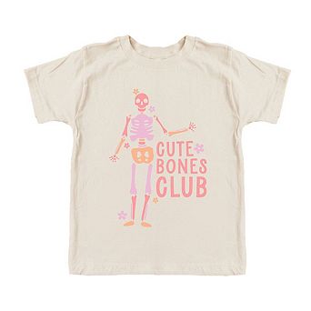 Cute Bones Club Toddler Short Sleeve Graphic Tee