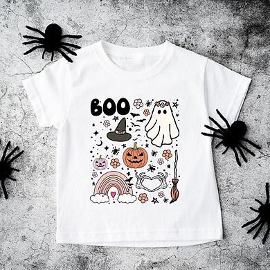 Boo Collage Youth Short Sleeve Graphic Tee