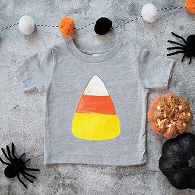 Watercolor Candy Corn Youth Short Sleeve Graphic Tee