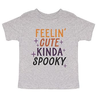 Feelin' Cute Kinda Spooky Toddler Short Sleeve Graphic Tee