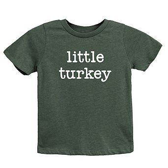 Little Turkey Typewriter Toddler Short Sleeve Graphic Tee