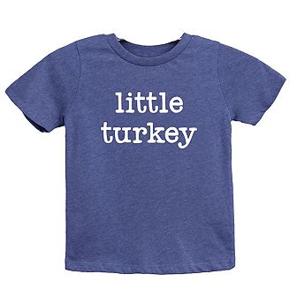 Little Turkey Typewriter Toddler Short Sleeve Graphic Tee