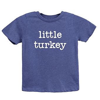 Little Turkey Typewriter Toddler Short Sleeve Graphic Tee