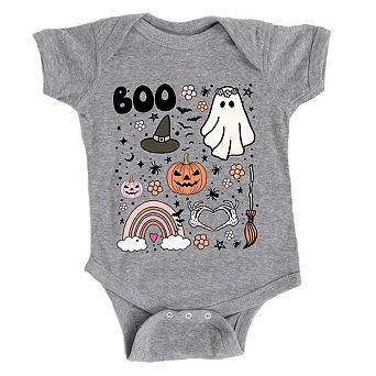 Boo Collage Baby Bodysuit