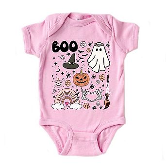 Boo Collage Baby Bodysuit