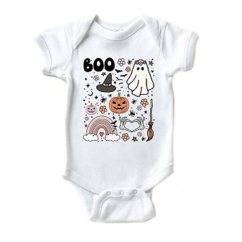 Boo Collage Baby Bodysuit