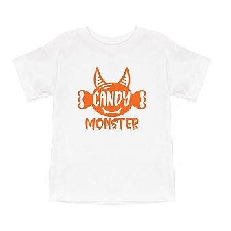Candy Monster Horns Toddler Short Sleeve Graphic Tee