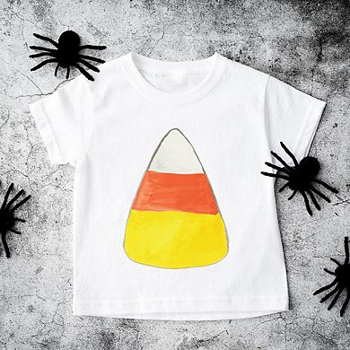 Watercolor Candy Corn Toddler Short Sleeve Graphic Tee