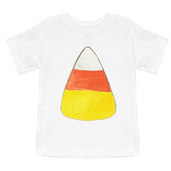 Watercolor Candy Corn Toddler Short Sleeve Graphic Tee