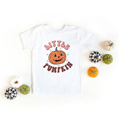 Little Pumpkin Retro Toddler Short Sleeve Graphic Tee