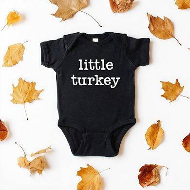 Little Turkey Typewriter Baby Bodysuit
