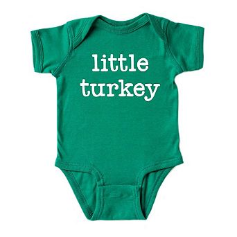 Little Turkey Typewriter Baby Bodysuit
